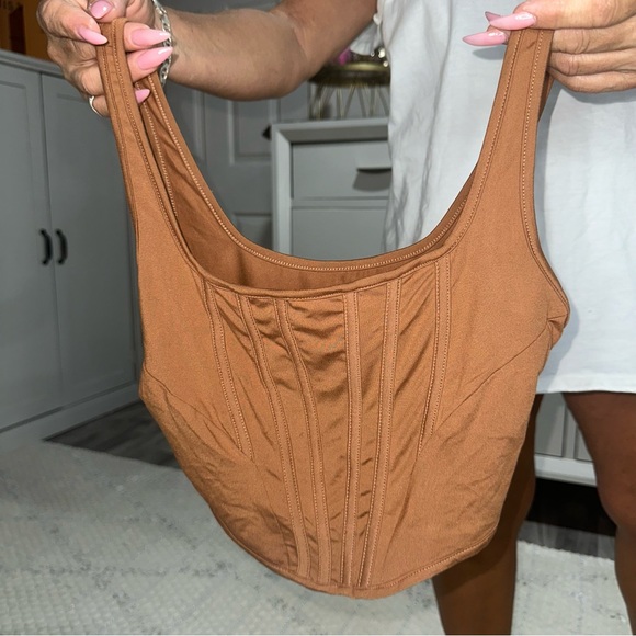 SHEIN Camel Brown Top - Picture 1 of 2
